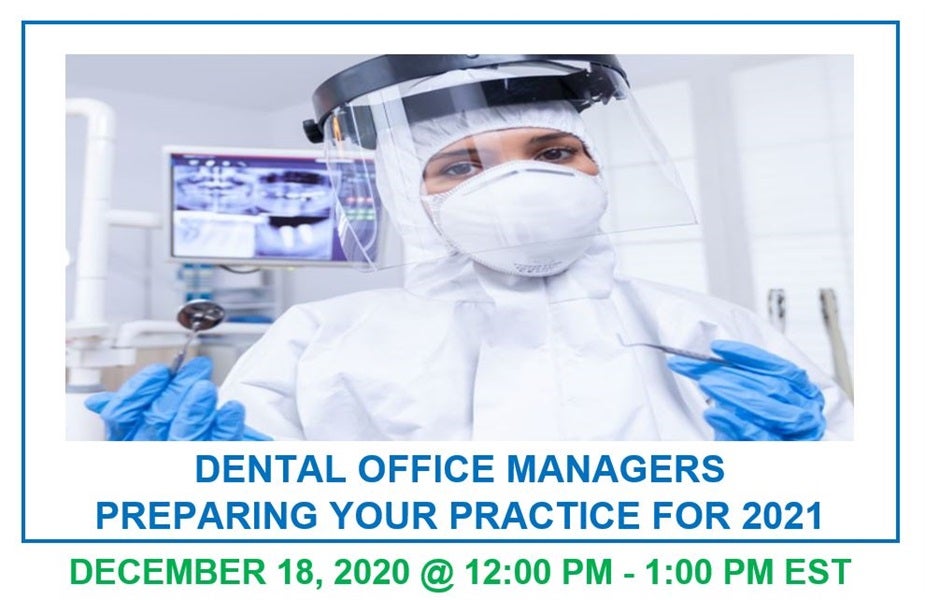 Dental Webinar Today - 12:00 PM to 1:00 PM EST