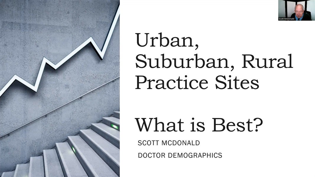 Urban, Rural, and Suburban Practice Sites. What works for YOU? - Doctor Demographics