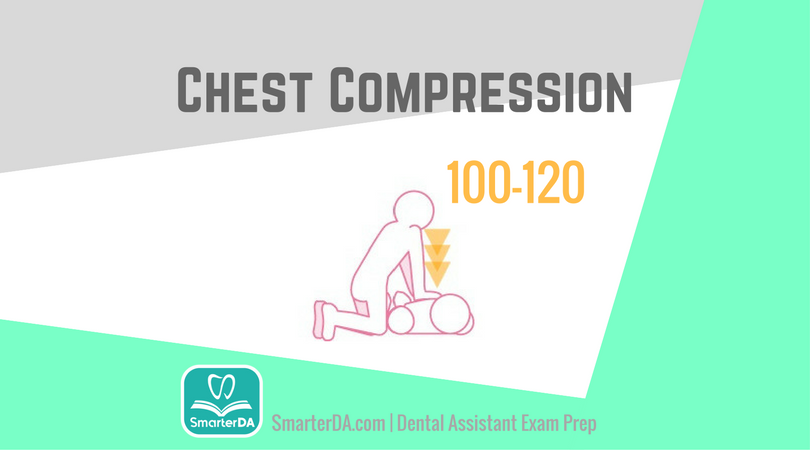 Q: What is the chest compression rate for adult CPR? - SmarterDA - Dental  Assisting Boards Prep Courses - Dentaltown