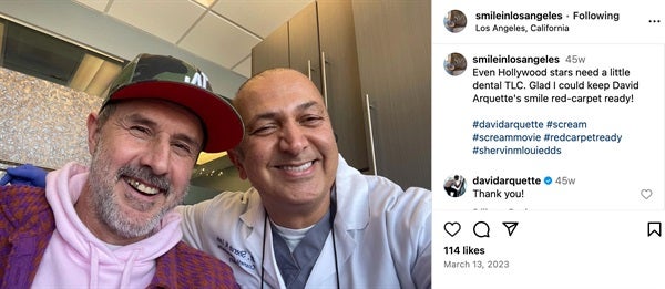 Celebrities Who Promote Their Dentists on Instagram