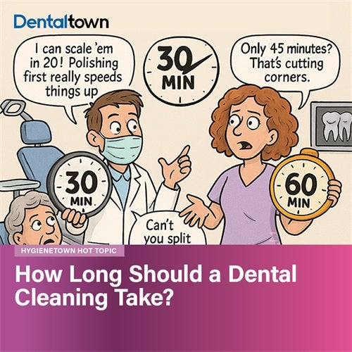 Hygienetown: How Long Should a Dental Cleaning Take? Inside the great hygiene scheduling debate